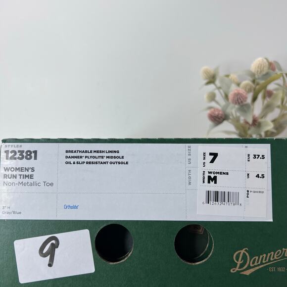 Danner Run Time 3" ESD Composite Toe Sneaker Gray/Blue 12374 Women 7M NWB - Picture 10 of 10